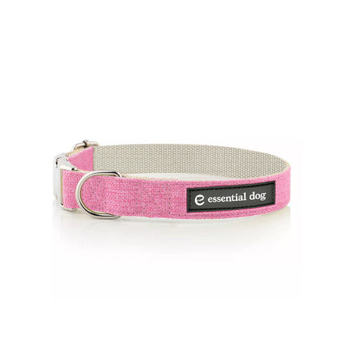 hemp dog collar pink