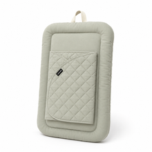 Top view of the khaki Pawbella Essential Pet Stroller plush cushion set